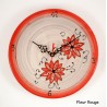 Horloge murale gris et rouge