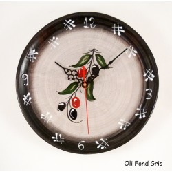Horloge murale gris et rouge