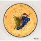 Horloge murale provençale raisin