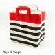 Panier couvert rayure Rouge