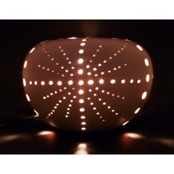 Lampe Boule 20 cm Blanc Or