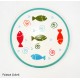 Dessous de plat rond Poissons Colorés