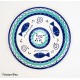 Dessous de plat rond Poisson Bleu